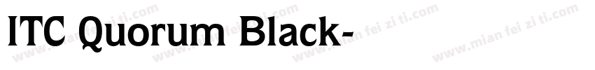 ITC Quorum Black字体转换